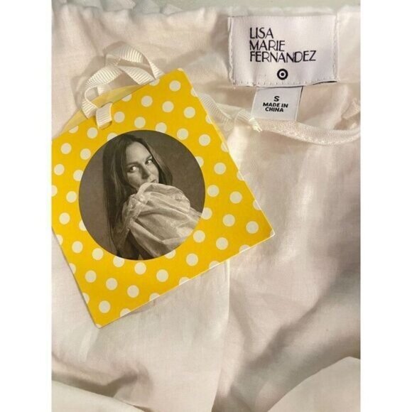 Lisa MarieĀ Fernandez Target Women's Ric RacāDress White/Yellow/Pink NWT Small - Picture 5 of 6